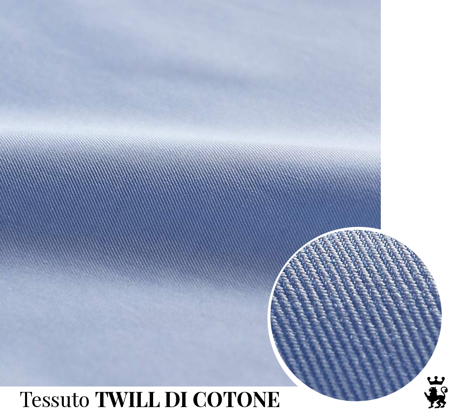 Tessuto Twill Cotone per camicie uomo